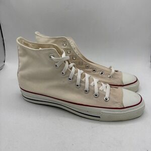Vintage Converse Chuck Taylor All Star High Mens 13 Made in USA Cream White